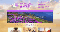 Desktop Screenshot of bestattungen-baumann.de